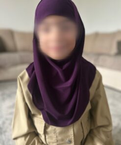 Hijab Enfant Confectionné en Turquie – Prune