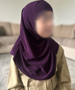 Alternative view of Hijab Enfant Confectionné en Turquie – Prune