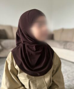 Alternative view of Hijab Enfant Confectionné en Turquie – Marron